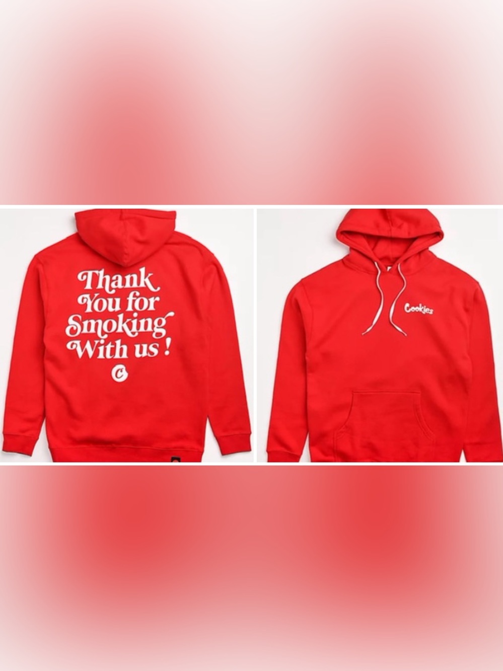 COOKIES “ThankYou For Smoking With Us” hoodie size women’s small